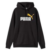 Essential 2 Col Big Logo Hoodie Puma , Black , Heren