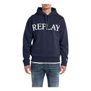 Hoodie Replay , Blue , Heren