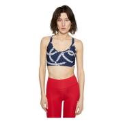 Low Int Aop Rope Strappy Bra T-Shirt Tommy Hilfiger , Blue , Dames