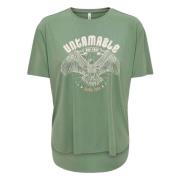 Gratis T-shirt Only , Green , Dames