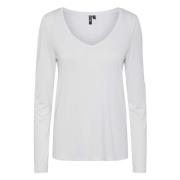 Lange mouwen T-shirt Pieces , White , Dames