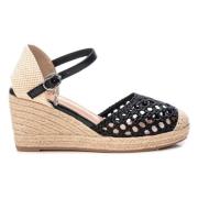 Esparto wedges Xti , Black , Dames