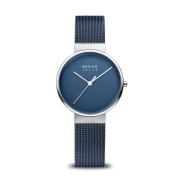 Zonnehorloge, Ultradun, Saffierglas, Milanese-band Bering , Blue , Dam...