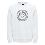 NorHeren Logo Hoodie Only & Sons , White , Heren