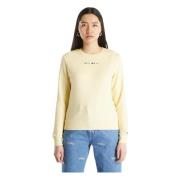 Serif Lineal Hoodie Tommy Jeans , Yellow , Dames