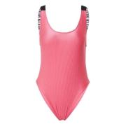 Scoop Back One Piece Badpak Calvin Klein , Pink , Dames