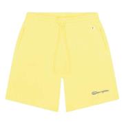 Transparante Script Logo Shorts Champion , Yellow , Heren