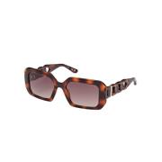 Stijlvolle zonnebril Gradient Brown Dark Havana Guess , Brown , Dames