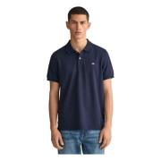 Reguliere Shield Korte Mouw Polo Gant , Blue , Heren