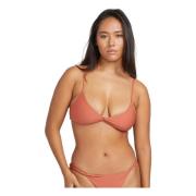 Eenvoudige Naadloze Bikini Top Volcom , Orange , Dames