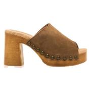 Coyote Platform Sandals Mustang , Brown , Dames