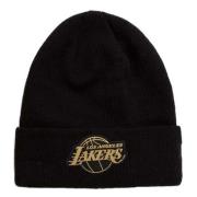 NBA L.A Lakers Metallic Badge Beanie Wool Cap New Era , Black , Unisex