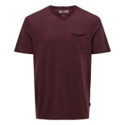 T-shirt Only & Sons , Purple , Heren