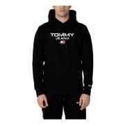 Zwarte Hoodie Herenmode Tommy Jeans , Black , Heren