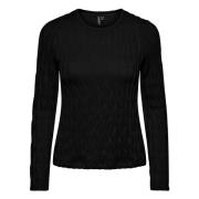 LS TOP Longsleeve T-shirt Pieces , Black , Dames