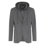 Jersey Madison Sweatshirt Jacket Boggi Milano , Gray , Heren