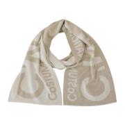 Logo Wrap Warmer Shawl Scarf Costume National , Beige , Dames