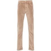 Beige Corduroy Geborduurd Logo Jeans Jacob Cohën , Beige , Heren