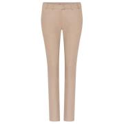 Stretch leren broek Gustav , Beige , Dames