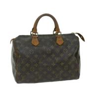 Pre-owned Canvas handbags Louis Vuitton Vintage , Brown , Dames