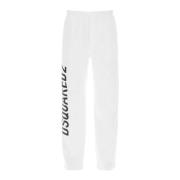 Logo Print Sweatpants Dsquared2 , White , Heren