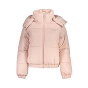 Roze Polyester Hoodie Jas met Zakken Fila , Pink , Dames