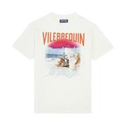 Strandgolf Katoenen T-shirt voor Heren Vilebrequin , White , Heren