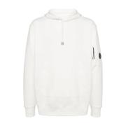 Witte Katoenen Sweater met Lens Detail C.p. Company , White , Heren