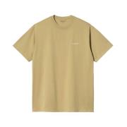 Script Borduurwerk T-shirt Carhartt Wip , Beige , Heren