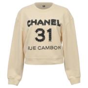 Pre-owned Cotton tops Chanel Vintage , Beige , Dames