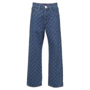 Pre-owned Cotton jeans Chanel Vintage , Blue , Dames