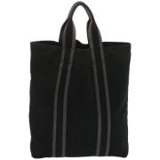 Pre-owned Canvas totes Hermès Vintage , Black , Dames