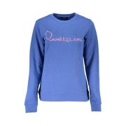 Blauwe Katoenen Sweatshirt Geborduurd Logo Cavalli Class , Blue , Dame...