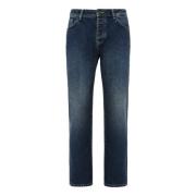 Stretch Denim Jeans Boggi Milano , Blue , Heren