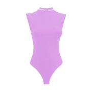 Lycra Mouwloos Body met Geborduurd Logo Pharmacy Industry , Purple , D...