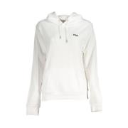 Witte Katoenen Hoodie Met Geborduurd Logo Fila , White , Dames