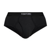 Slips met logo Tom Ford , Black , Heren