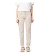 Beige Katoenen Ritsbroek Vrouwen Blauer , Beige , Dames