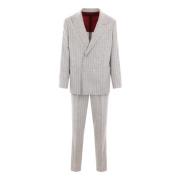 Alpaca en wol tweedelig pak Brunello Cucinelli , Gray , Heren