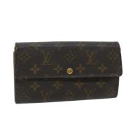 Pre-owned Canvas wallets Louis Vuitton Vintage , Brown , Dames