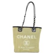 Pre-owned Canvas totes Chanel Vintage , Beige , Dames