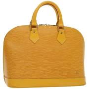 Pre-owned Leather handbags Louis Vuitton Vintage , Yellow , Dames