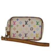 Pre-owned Canvas pouches Louis Vuitton Vintage , White , Dames