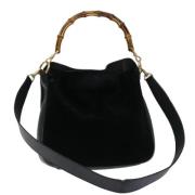 Pre-owned Suede shoulder-bags Gucci Vintage , Black , Dames