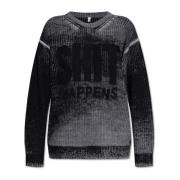 Happens Boyfriend Trui R13 , Black , Dames