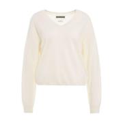 Witte Gebreide Kleding Aw24 Crush , White , Dames