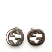 Pre-owned Metal earrings Gucci Vintage , Gray , Dames