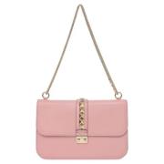 Pre-owned Leather shoulder-bags Valentino Vintage , Pink , Dames