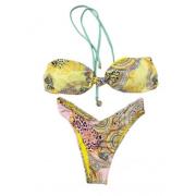 Multicolor Bandeau Bikini Set 4Giveness , Multicolor , Dames