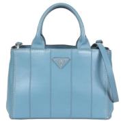 Pre-owned Leather prada-bags Prada Vintage , Blue , Dames